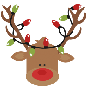 Reindeer With Christmas Lights SVG cutting files for scrapbooking cute cut files christmas svg cut files free svgs