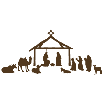Nativity Scene Scrapbook Clip Art Christmas Cut Outs For Cricut Cute Svg Cut Files Free Svgs Cute Svg Cuts