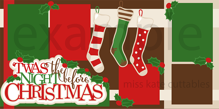 Download 'Twas the Night Before Christmas svg title scrapbook clip ...