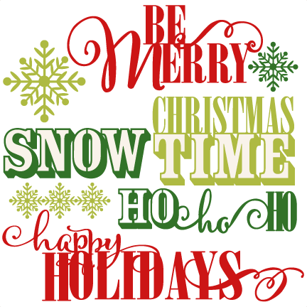 Download Holiday Words svg scrapbook clip art christmas cut outs ...