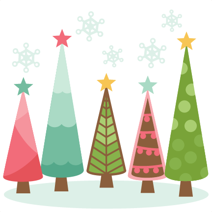 Christmas Trees scrapbook clip art christmas cut outs for cricut cute