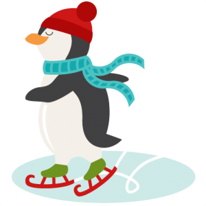 Ice Skating Penguin SVG scrapbook shape winter svg cut file snowflake svg cut files for cricut cute svgs free