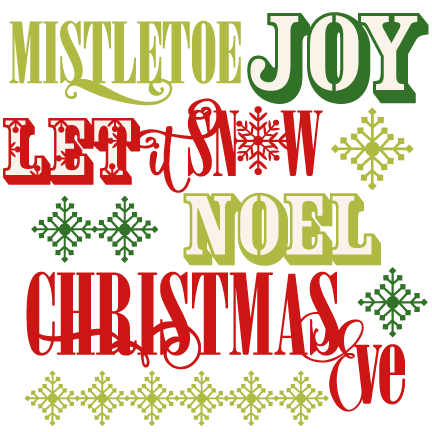Download Holiday Words svg scrapbook clip art christmas cut outs ...