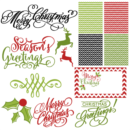 Download Holiday Card Set svg scrapbook clip art christmas cut outs ...