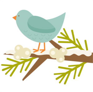 Winter Bird on Twig SVG scrapbook cuts winter svg cut file snowflake svg cut files for cricut cute svgs free