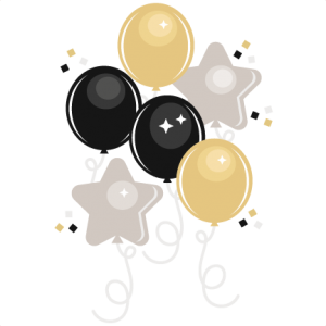 New Year's Eve Balloons svg cutting files for scrapbooking cute clip art balloon clipare free svg cut files