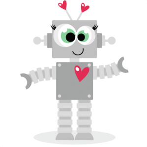 Love Robot scrapbook titles SVG cutting files robot cut files for scrapbooking clip art clipart doodle cut files for cricut free svg cuts