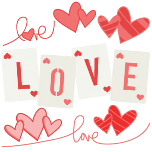 Love Set scrapbook titles SVG cutting files robot cut files for scrapbooking clip art clipart doodle cut files for cricut free svg cuts