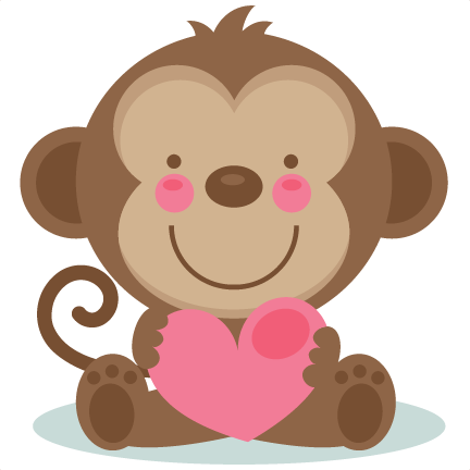 Download Cute Valentine Monkey scrapbook cuts SVG cutting files ...