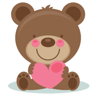 Download Cute Valentine Bear scrapbook cuts SVG cutting files ...