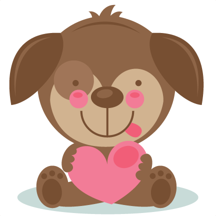 Download Cute Valentine Puppy scrapbook cuts SVG cutting files ...