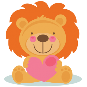 Cute Valentine Lion scrapbook cuts SVG cutting files doodle cut files for scrapbooking clip art clipart doodle cut files for cricut free svg cuts