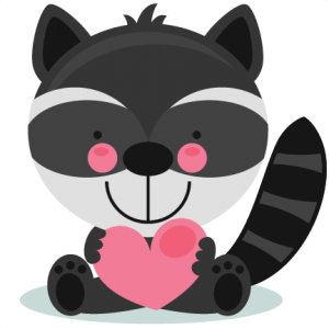 Cute Valentine Raccoon scrapbook cuts SVG cutting files doodle cut files for scrapbooking clip art clipart doodle cut files for cricut free svg cuts