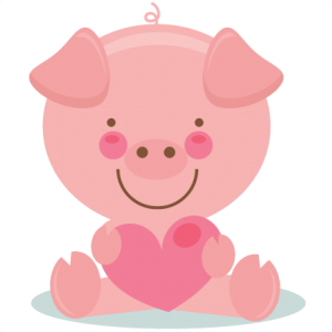 Cute Valentine Pig  scrapbook cuts SVG cutting files doodle cut files for scrapbooking clip art clipart doodle cut files for cricut free svg cuts