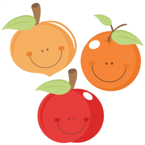 Cute Fruit peach apple orange scrapbook cuts SVG cutting files doodle cut files for scrapbooking clip art clipart doodle cut files for cricut free svg cuts