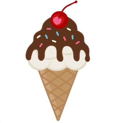 Ice Cream Cone With Sprinkles SVG cut files for scrapbooking cherry svg