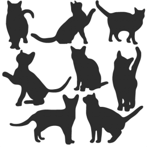 Cat Silhouette Set SVG scrapbook title cat svg cut files kitten svg cut files free svgs free svg cuts