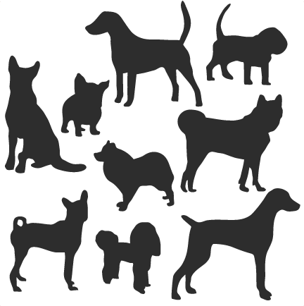 Download Dog Silhouette Set SVG scrapbook title cat svg cut files ...