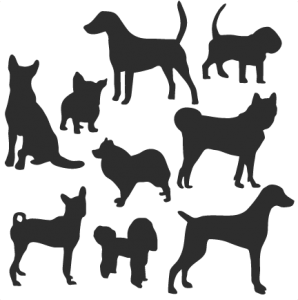 Dog Silhouette Set SVG scrapbook title cat svg cut files kitten svg cut files free svgs free svg cuts