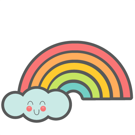 Cute Rainbow SVG cut files for scrapbooking silhouette cut files svgs