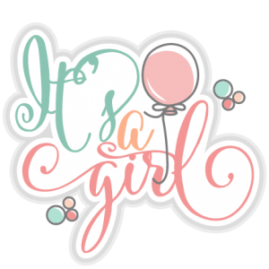 It's a Girl title SVG cut files for scrapbooking cherry svg cut files free svgs free svg cuts cute cut files silhouette cricut