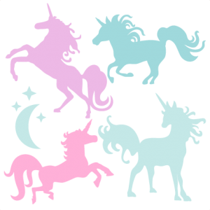 Unicorn Silhouette Set SVG scrapbook title cat svg cut files kitten svg cut files free svgs free svg cuts