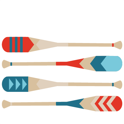 Svg Crossed Canoe Paddle