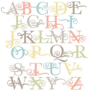 Flourish Uppercase Alphabet SVG scrapbook cut file cute clipart files for silhouette cricut pazzles free svgs free svg cuts cute cut files