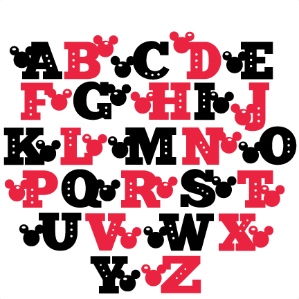 Download Mouse Uppercase Alphabet SVG scrapbook cut file cute ...